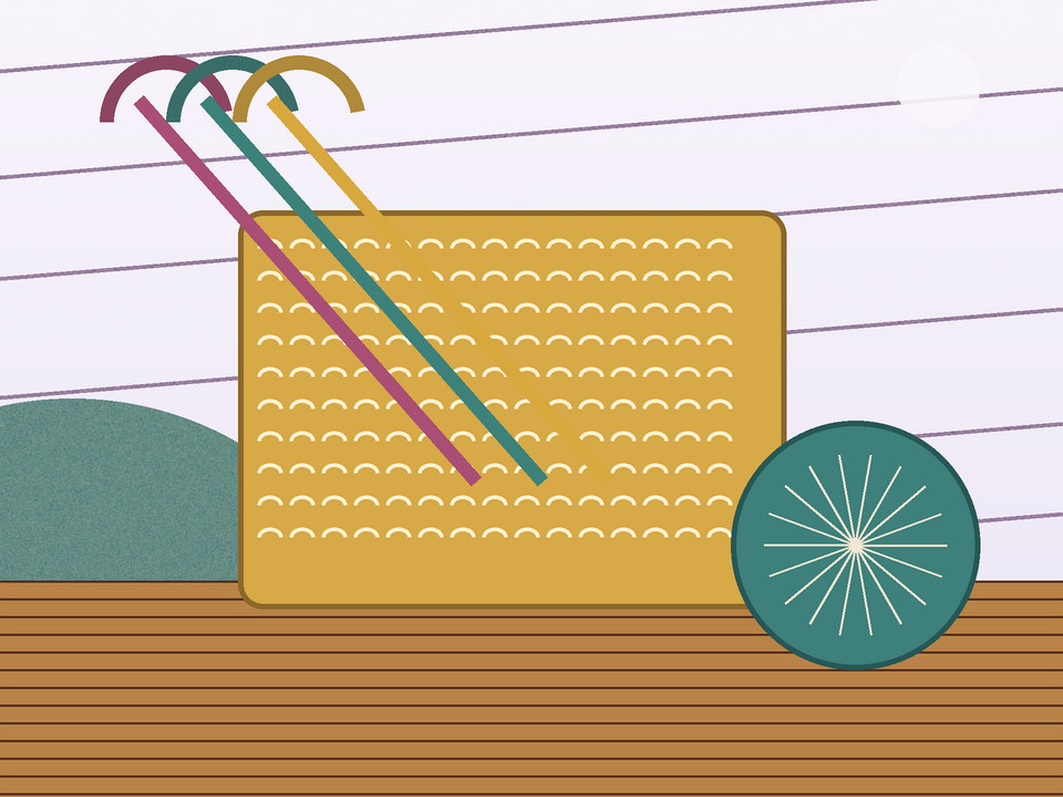 Unique link illustration for Which hook and yarn work for Tunisian crochet?