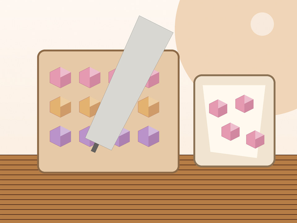 Unique link illustration for How to cut, coat and store Turkish delight