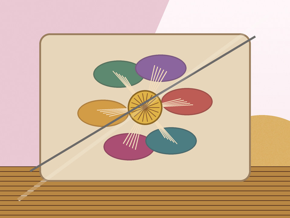 Unique link illustration for How do you make a simple slow-stitch flower?