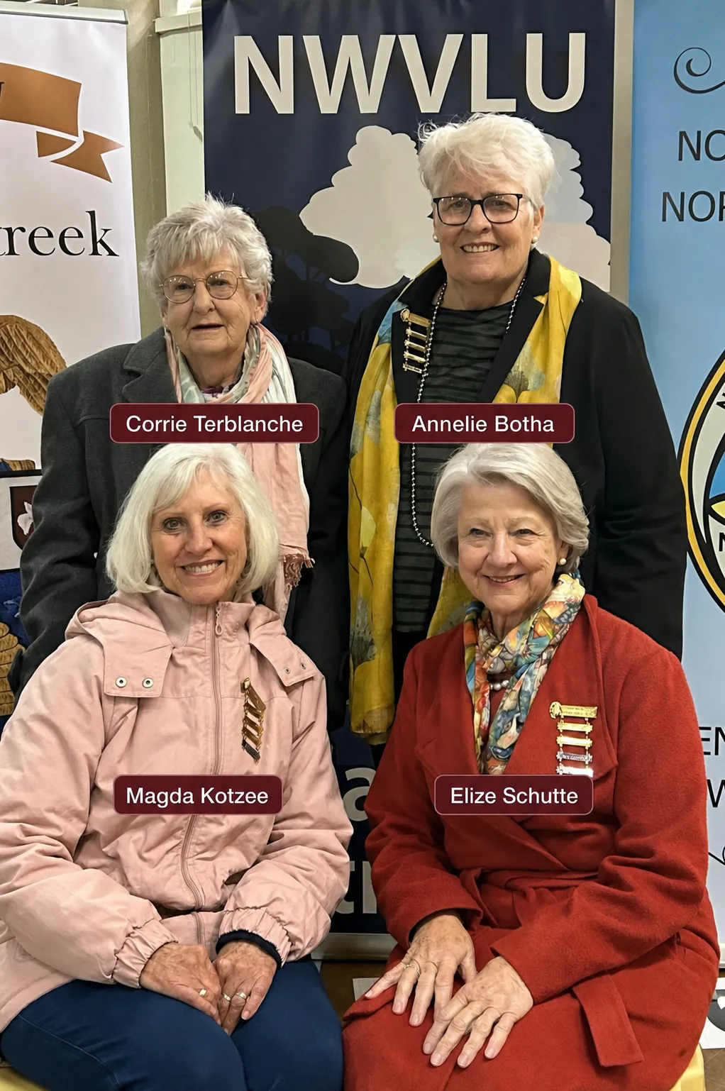 VLU Bailliepark se afgevaardigdes: Corrie Terblanche, Annelie Botha, Magda Kotzee en Elize Schutte.